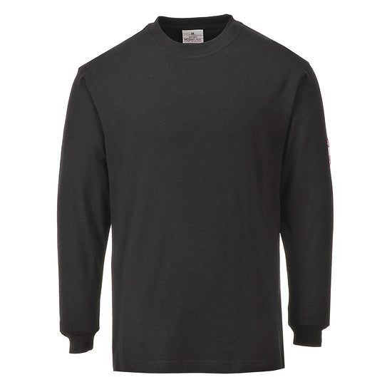 T-Shirt de manga comprida Ignífuga e Anti-estática-Preto-S-RAG-Tailors-Fardas-e-Uniformes-Vestuario-Pro