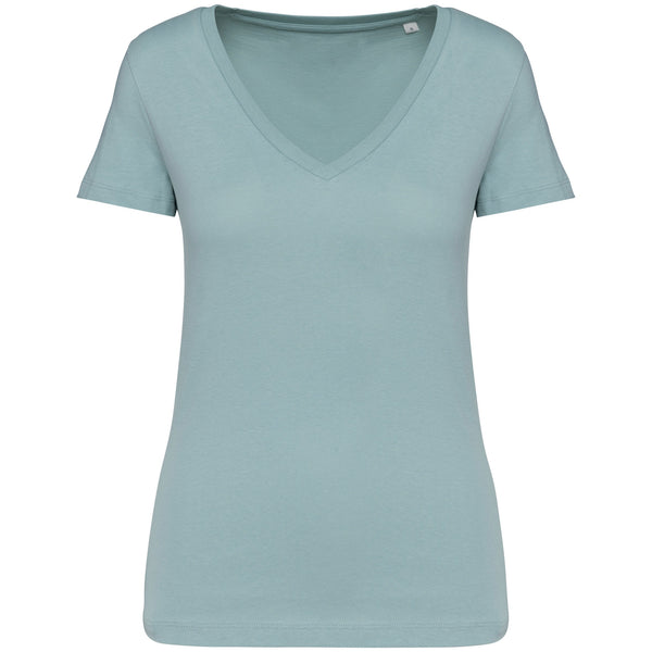 T-Shirt decote em V Senhora Nomada-Jade green-XS-RAG-Tailors-Fardas-e-Uniformes-Vestuario-Pro