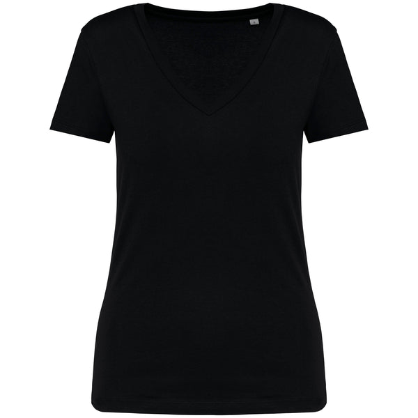 T-Shirt decote em V Senhora Nomada-Preto-XS-RAG-Tailors-Fardas-e-Uniformes-Vestuario-Pro