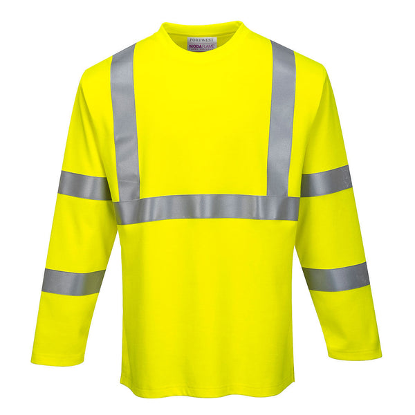 T-Shirt manga comprida alta visibilidade-Amarelo-S-RAG-Tailors-Fardas-e-Uniformes-Vestuario-Pro