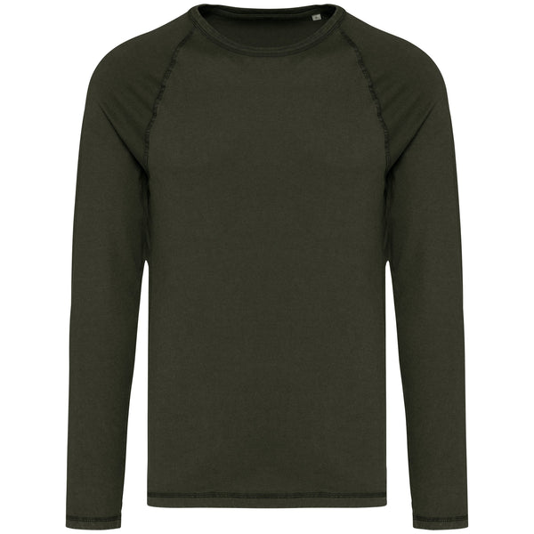 T-Shirt m/comprida Eco Homem-Washed Organic Khaki-XS-RAG-Tailors-Fardas-e-Uniformes-Vestuario-Pro