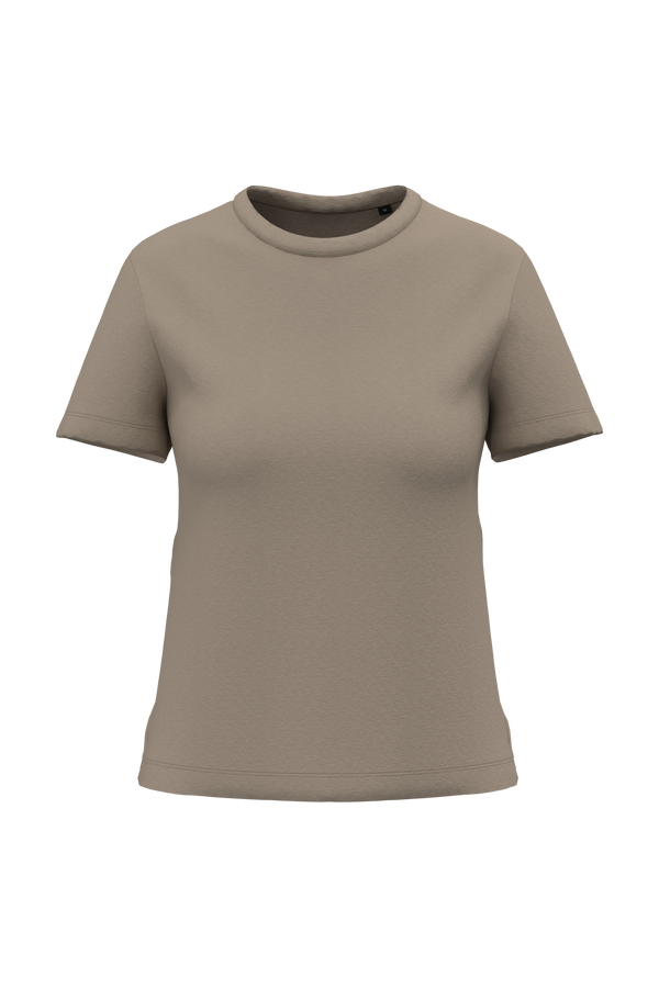 T-shirt Algodão Biológico Interlock Senhora-Beige Real-XS-RAG-Tailors-Fardas-e-Uniformes-Vestuario-Pro
