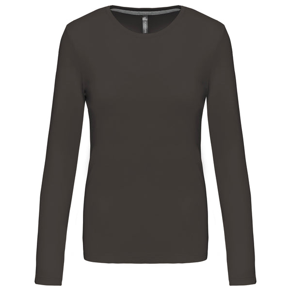 T-shirt Algodão Lavado m. comprida de senhora (1/2)-Dark Grey-XS-RAG-Tailors-Fardas-e-Uniformes-Vestuario-Pro