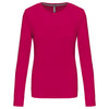 T-shirt Algodão Lavado m. comprida de senhora (1/2)-Fuchsia-XS-RAG-Tailors-Fardas-e-Uniformes-Vestuario-Pro