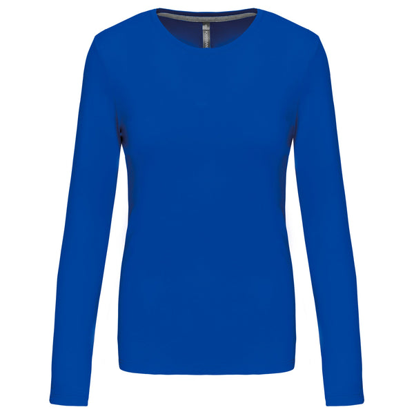 T-shirt Algodão Lavado m. comprida de senhora (1/2)-Light Royal Blue-XS-RAG-Tailors-Fardas-e-Uniformes-Vestuario-Pro