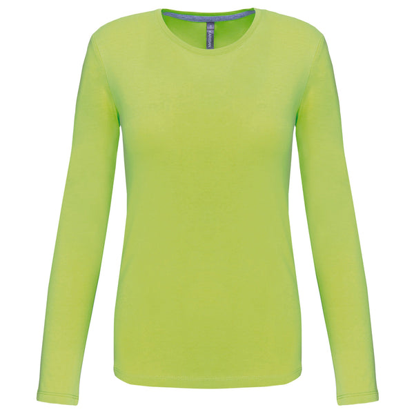 T-shirt Algodão Lavado m. comprida de senhora (1/2)-Lime-XS-RAG-Tailors-Fardas-e-Uniformes-Vestuario-Pro