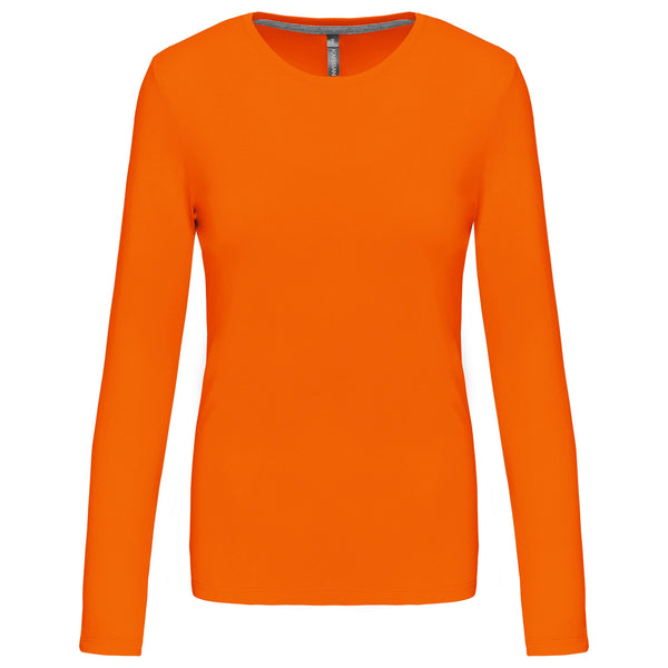 T-shirt Algodão Lavado m. comprida de senhora (1/2)-Orange-XS-RAG-Tailors-Fardas-e-Uniformes-Vestuario-Pro