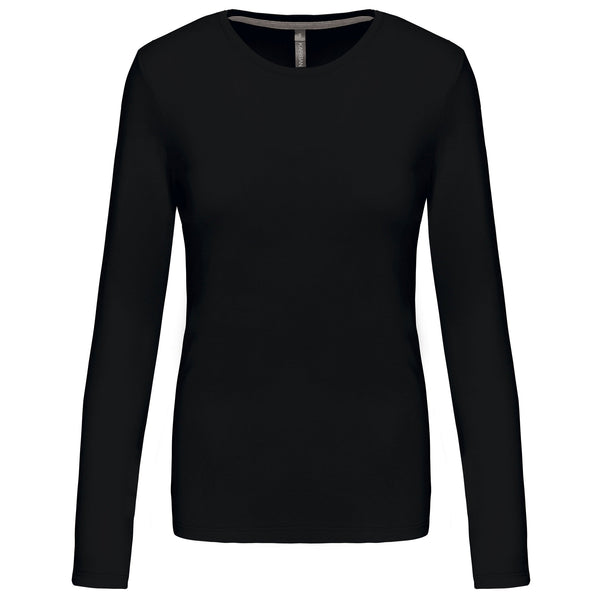 T-shirt Algodão Lavado m. comprida de senhora (1/2)-Preto-XS-RAG-Tailors-Fardas-e-Uniformes-Vestuario-Pro