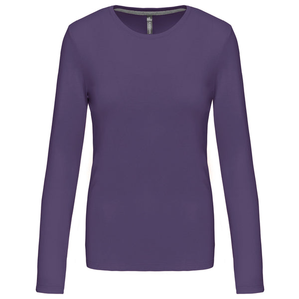 T-shirt Algodão Lavado m. comprida de senhora (1/2)-Purple-XS-RAG-Tailors-Fardas-e-Uniformes-Vestuario-Pro