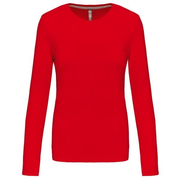 T-shirt Algodão Lavado m. comprida de senhora (2/2)-Red-XS-RAG-Tailors-Fardas-e-Uniformes-Vestuario-Pro