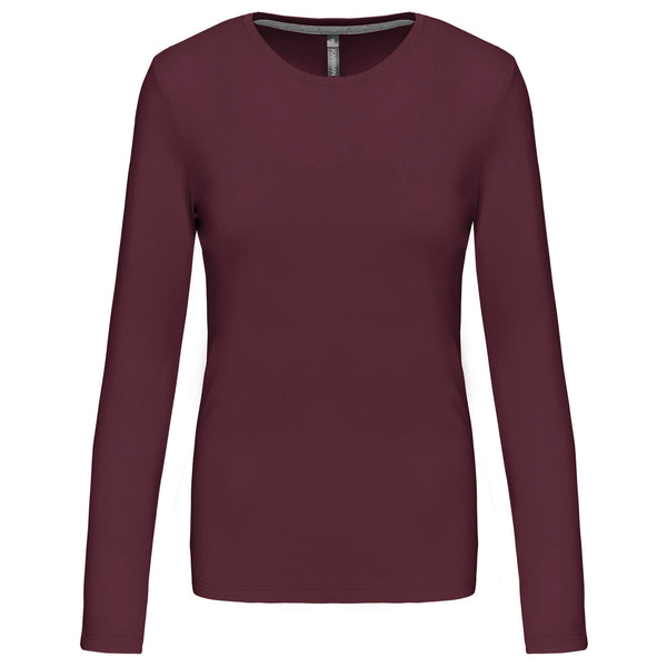 T-shirt Algodão Lavado m. comprida de senhora (2/2)-Wine-XS-RAG-Tailors-Fardas-e-Uniformes-Vestuario-Pro