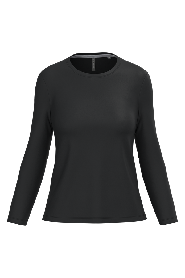 T-shirt Algodão Lavado m. comprida de senhora-Black-XS-RAG-Tailors-Fardas-e-Uniformes-Vestuario-Pro