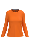 T-shirt Algodão Lavado m. comprida de senhora-Orange-XS-RAG-Tailors-Fardas-e-Uniformes-Vestuario-Pro