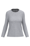 T-shirt Algodão Lavado m. comprida de senhora-Oxford Grey-XS-RAG-Tailors-Fardas-e-Uniformes-Vestuario-Pro