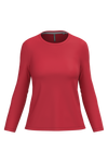 T-shirt Algodão Lavado m. comprida de senhora-Red-XS-RAG-Tailors-Fardas-e-Uniformes-Vestuario-Pro