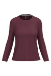 T-shirt Algodão Lavado m. comprida de senhora-Wine-XS-RAG-Tailors-Fardas-e-Uniformes-Vestuario-Pro