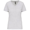 T-shirt BIO150IC de senhora decote V-Ash Heather-XS-RAG-Tailors-Fardas-e-Uniformes-Vestuario-Pro