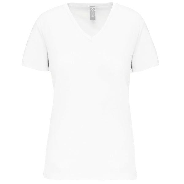 T-shirt BIO150IC de senhora decote V-White-XS-RAG-Tailors-Fardas-e-Uniformes-Vestuario-Pro