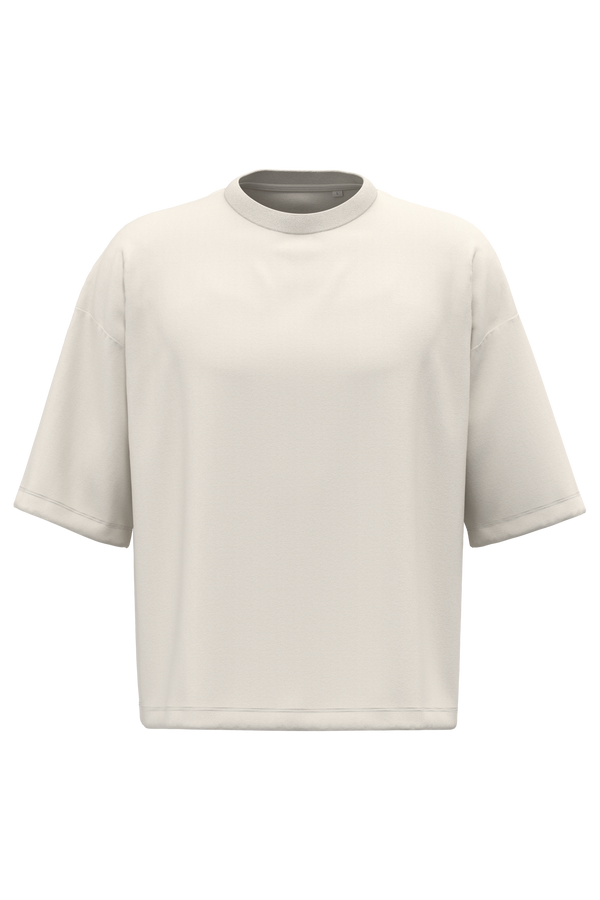 T-shirt Boxy Ombros Descaídos Homem-Marfim-XS-RAG-Tailors-Fardas-e-Uniformes-Vestuario-Pro
