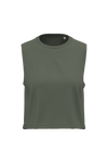 T-shirt Crop sem Mangas de Senhora-Cáqui Desportivo-2XS-RAG-Tailors-Fardas-e-Uniformes-Vestuario-Pro