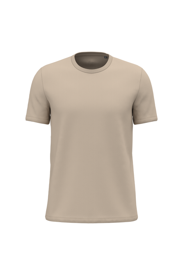 T-shirt Decote Redondo de Manga Curta Unissexo-Areia Clara-2XS-RAG-Tailors-Fardas-e-Uniformes-Vestuario-Pro