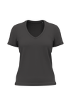 T-shirt Decote V Senhora Algodão Biológico-Cinzento Escuro-XS-RAG-Tailors-Fardas-e-Uniformes-Vestuario-Pro