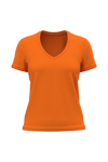 T-shirt Decote V Senhora Algodão Biológico-Laranja-XS-RAG-Tailors-Fardas-e-Uniformes-Vestuario-Pro