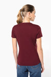 T-shirt Decote V Senhora Algodão Biológico-RAG-Tailors-Fardas-e-Uniformes-Vestuario-Pro