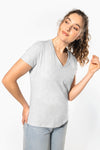 T-shirt Decote V Senhora Algodão Biológico-RAG-Tailors-Fardas-e-Uniformes-Vestuario-Pro