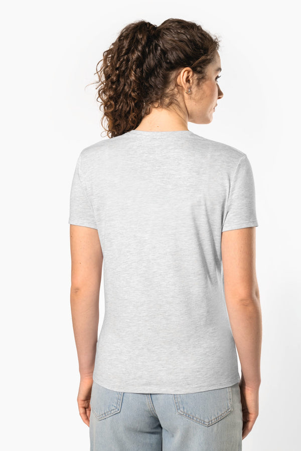 T-shirt Decote V Senhora Algodão Biológico-RAG-Tailors-Fardas-e-Uniformes-Vestuario-Pro