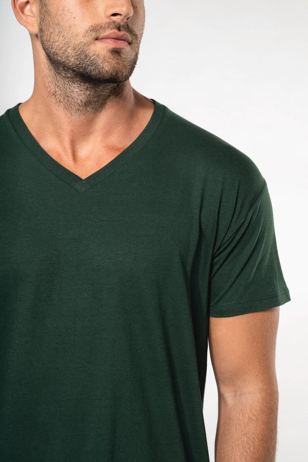 T-shirt Decote V de Homem em Algodão Biológico-RAG-Tailors-Fardas-e-Uniformes-Vestuario-Pro