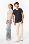 T-shirt Decote V de Homem em Algodão Biológico-RAG-Tailors-Fardas-e-Uniformes-Vestuario-Pro