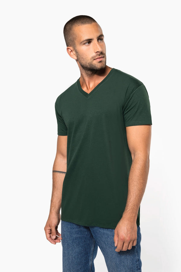 T-shirt Decote V de Homem em Algodão Biológico-RAG-Tailors-Fardas-e-Uniformes-Vestuario-Pro