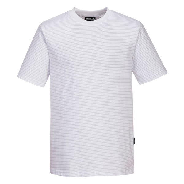 T-shirt ESD, Anti-estática-Branco-S-RAG-Tailors-Fardas-e-Uniformes-Vestuario-Pro
