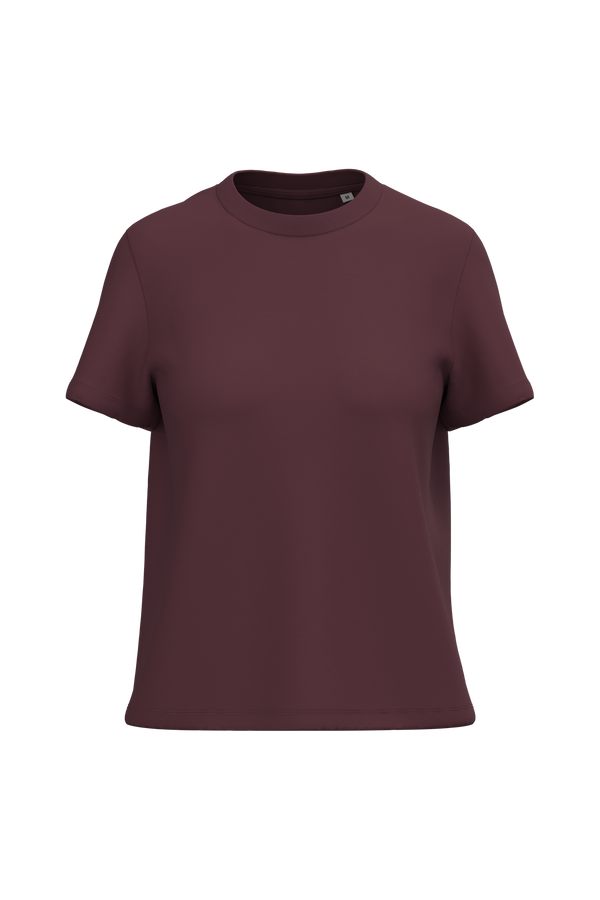 T-shirt Eco-responsável de Senhora-Cereja Escura-XS-RAG-Tailors-Fardas-e-Uniformes-Vestuario-Pro