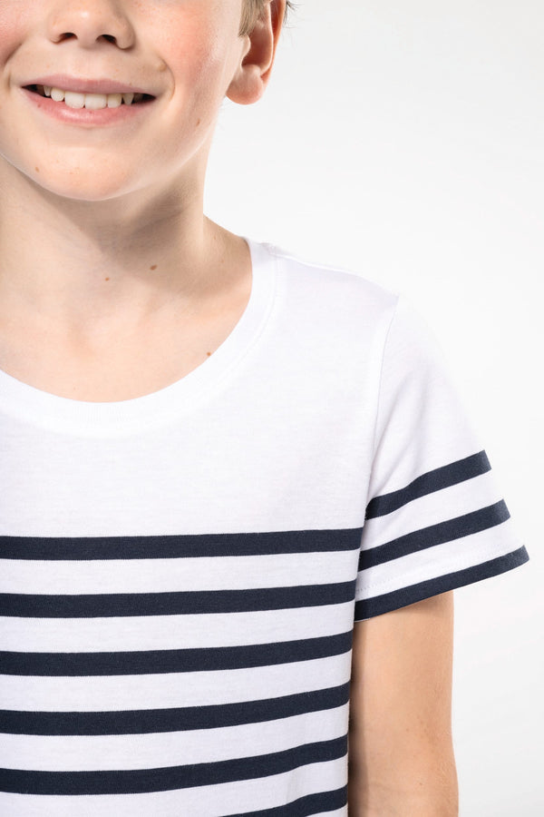 T-shirt Estilo Marinheiro Bio Decote Redondo Criança-RAG-Tailors-Fardas-e-Uniformes-Vestuario-Pro