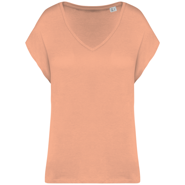 T-shirt Loose Decote V Senhora-Alperce-S-RAG-Tailors-Fardas-e-Uniformes-Vestuario-Pro