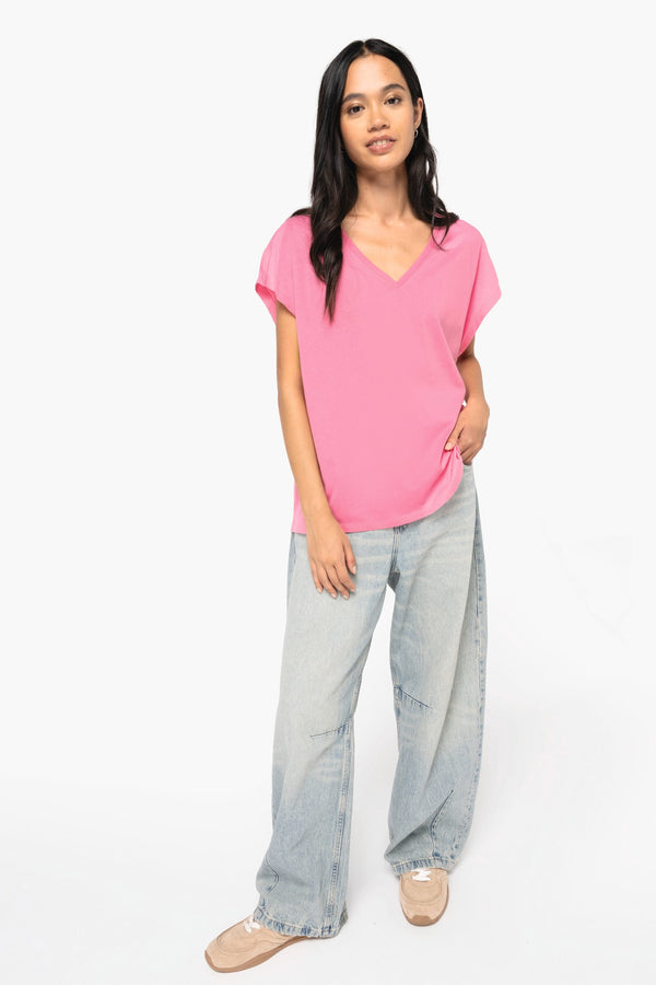 T-shirt Loose Decote V Senhora-RAG-Tailors-Fardas-e-Uniformes-Vestuario-Pro