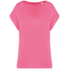 T-shirt Loose Decote V Senhora-Rosa Doce-S-RAG-Tailors-Fardas-e-Uniformes-Vestuario-Pro