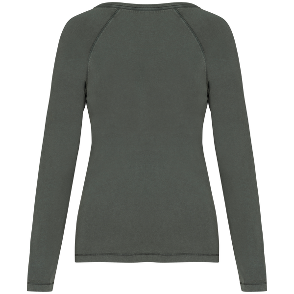 T-shirt Manga Comprida Raglan Senhora em Algodão Biológico-RAG-Tailors-Fardas-e-Uniformes-Vestuario-Pro