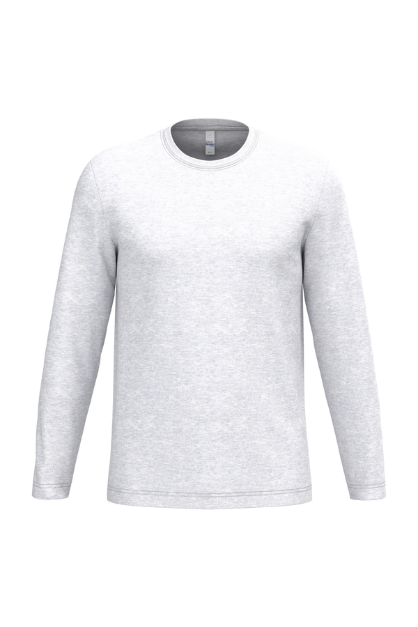 T-shirt Manga Comprida Unissexo-Cinzento Mesclado Ideal-XS-RAG-Tailors-Fardas-e-Uniformes-Vestuario-Pro