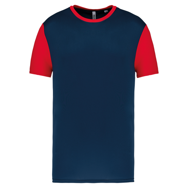 T-shirt Multidesporto Bicolor Infantil de Manga Curta-Azul Marinho Desportivo / Vermelho Desportivo-4/6 Anos-RAG-Tailors-Fardas-e-Uniformes-Vestuario-Pro