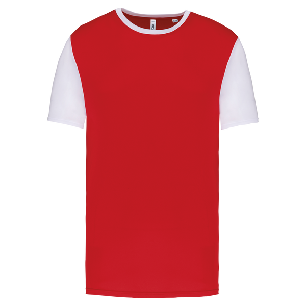T-shirt Multidesporto Bicolor Infantil de Manga Curta-Vermelho Desportivo / Branco-4/6 Anos-RAG-Tailors-Fardas-e-Uniformes-Vestuario-Pro