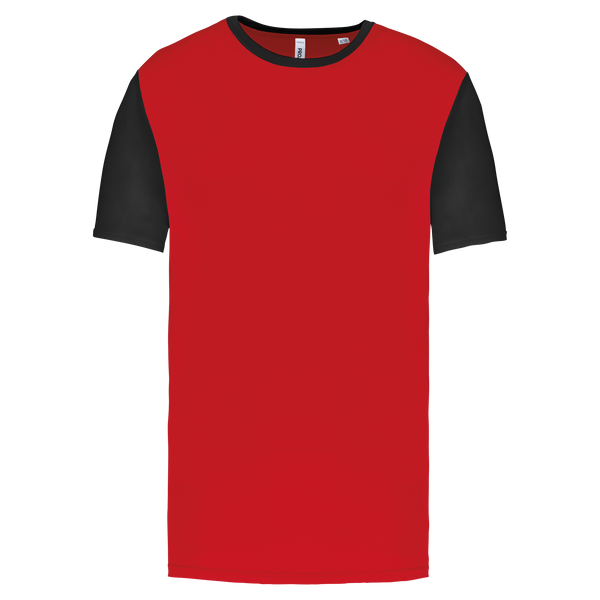 T-shirt Multidesporto Bicolor Infantil de Manga Curta-Vermelho Desportivo / Preto-4/6 Anos-RAG-Tailors-Fardas-e-Uniformes-Vestuario-Pro