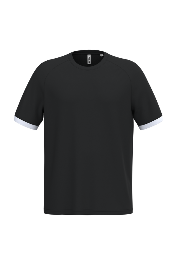 T-shirt Multidesporto em Poliéster Unissexo-Preto / Branco-XS-RAG-Tailors-Fardas-e-Uniformes-Vestuario-Pro