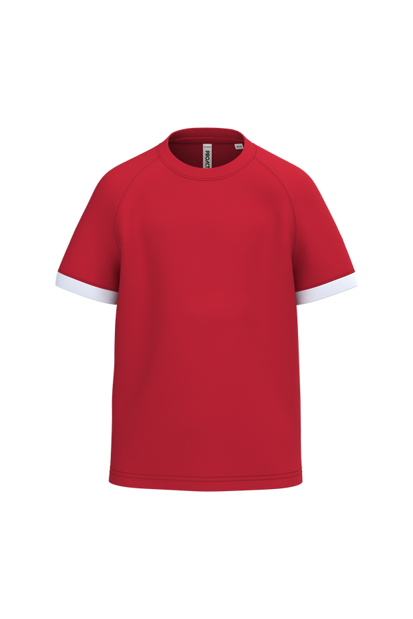 T-shirt Multidesporto em Poliéster de Criança-Vermelho Desportivo / Branco-4/6 Anos-RAG-Tailors-Fardas-e-Uniformes-Vestuario-Pro