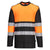 T-shirt PW3 Alta Visibilidade - Manga Comprida Classe 1 L/S-Laranja/Preto-S-RAG-Tailors-Fardas-e-Uniformes-Vestuario-Pro