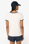 T-shirt Ringer Eco-responsável com Contrastes e Aspeto Lavado Senhora-RAG-Tailors-Fardas-e-Uniformes-Vestuario-Pro