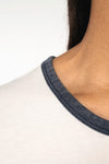 T-shirt Ringer Eco-responsável com Contrastes e Aspeto Lavado Senhora-RAG-Tailors-Fardas-e-Uniformes-Vestuario-Pro