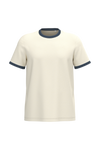 T-shirt Ringer Eco-responsável de Homem com Contrastes e Aspeto Lavado-Marfim / Azul Marinho Lavado-S-RAG-Tailors-Fardas-e-Uniformes-Vestuario-Pro